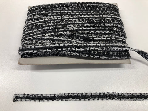 Black & White Synthetic Braid Trim