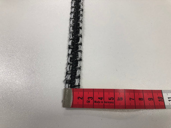 Black & White Synthetic Braid Trim