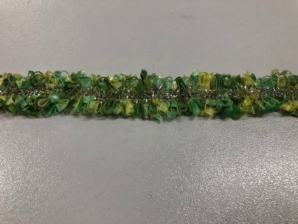Green,Yellow & Lurex Braid Trim