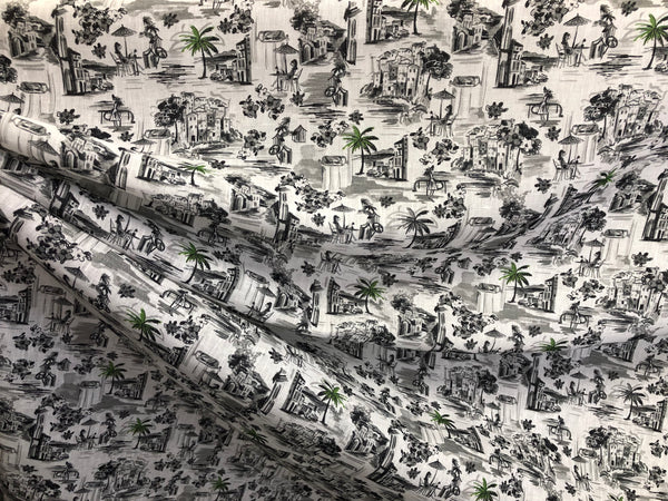 Casa Bella Vista Digital Print on Super Fine Linen