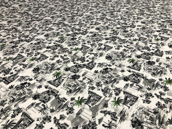 Casa Bella Vista Digital Print on Super Fine Linen