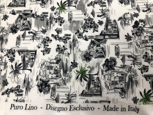 Casa Bella Vista Digital Print on Super Fine Linen