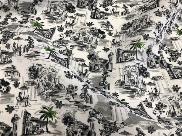 Casa Bella Vista Digital Print on Super Fine Linen