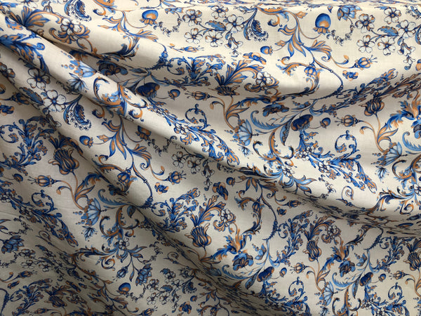 Floral Print on Linen