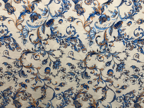 Floral Print on Linen