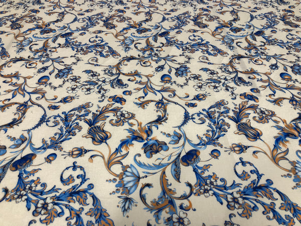 Floral Print on Linen