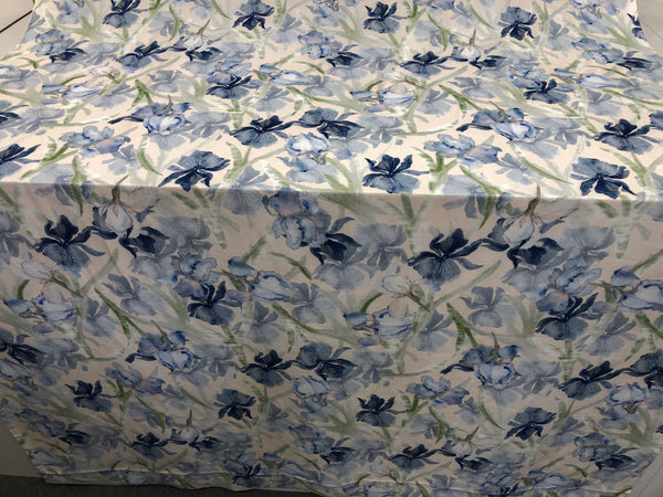 Blue Iris Print on Linen
