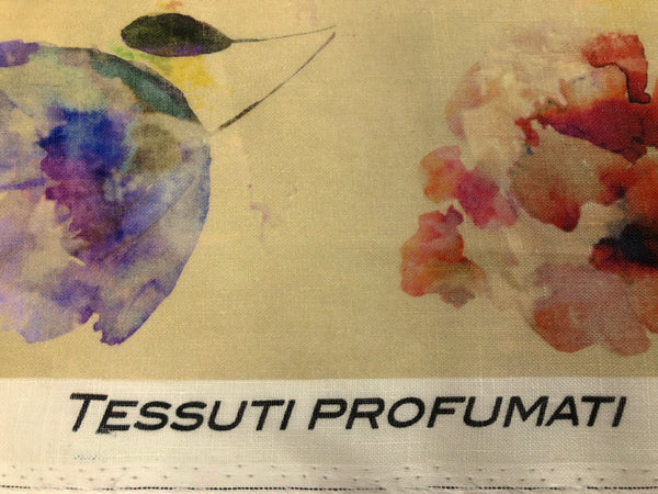 Watercolour Floral Print on Super Fine Linen