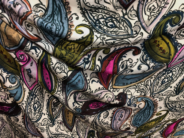 Paisley Print on Crepe de Chine