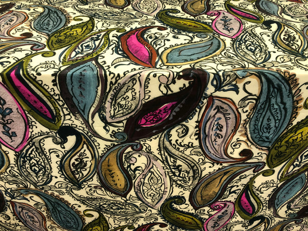 Paisley Print on Crepe de Chine