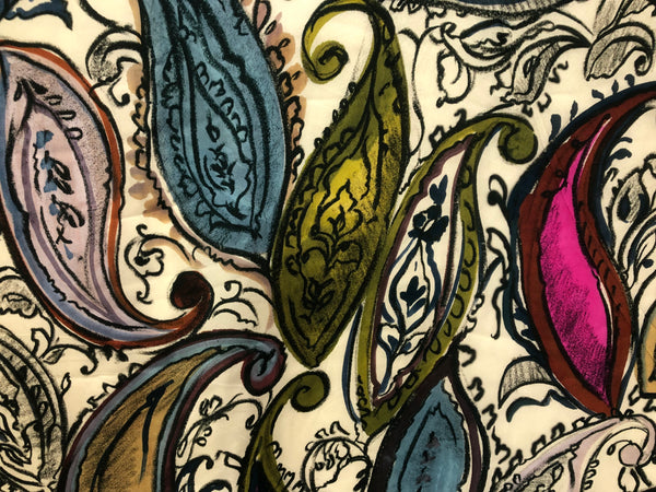 Paisley Print on Crepe de Chine