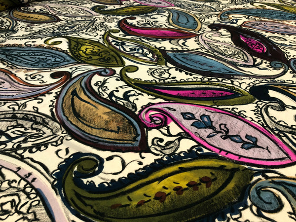 Paisley Print on Crepe de Chine