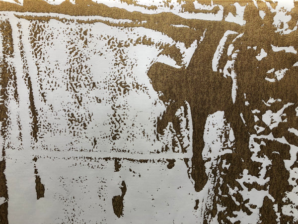 Abstract Gold & White Reversible Twill Jacquard