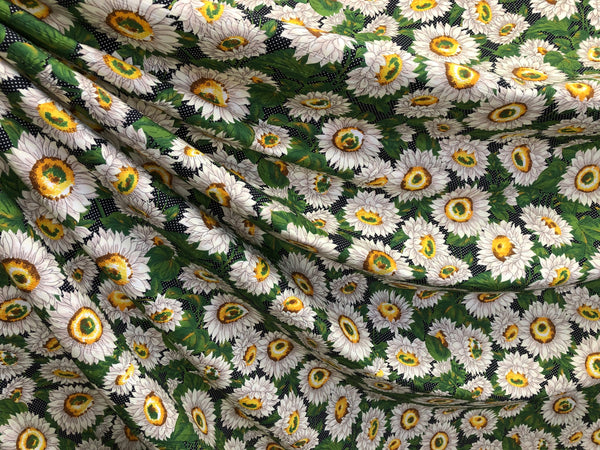 Sunflowers Print on Cotton