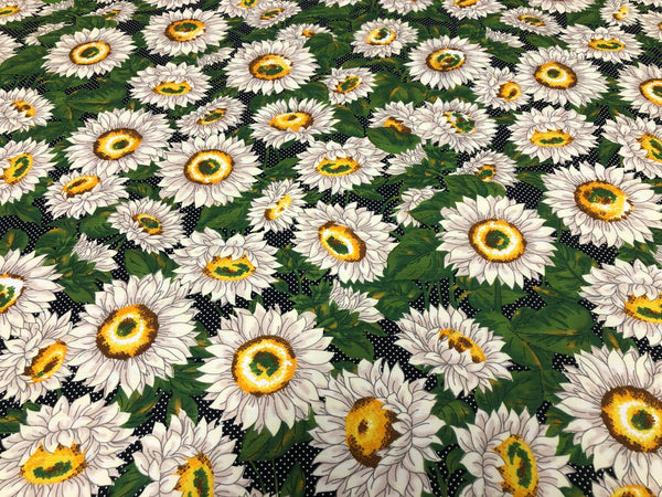 Sunflowers Print on Cotton