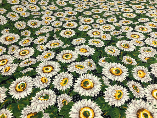 Sunflowers Print on Cotton
