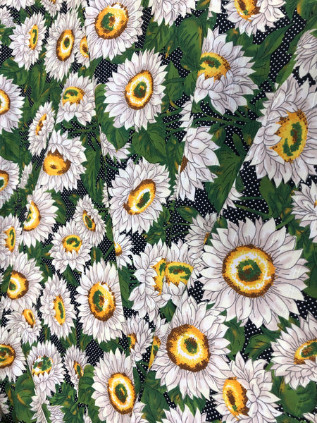 Sunflowers Print on Cotton