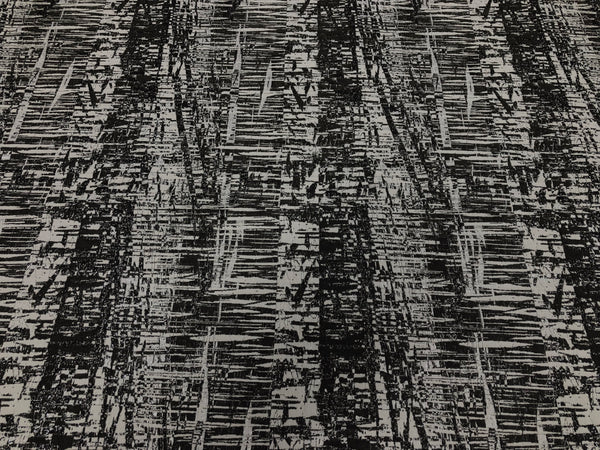 Abstract Grey,White & Silver Jacquard