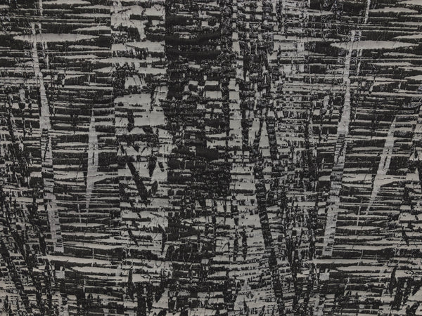 Abstract Grey,White & Silver Jacquard
