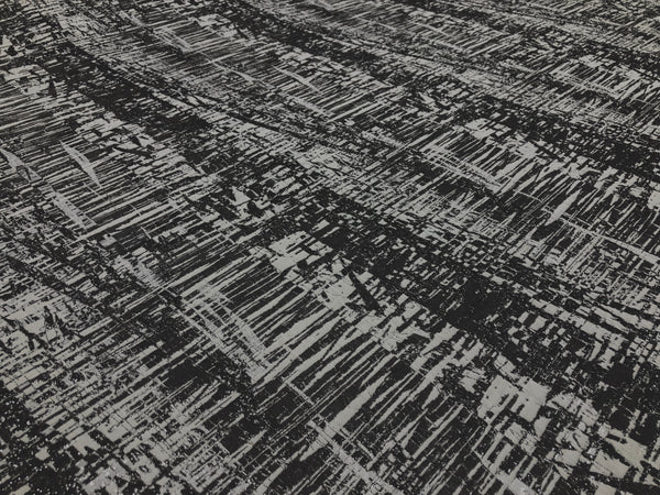 Abstract Grey,White & Silver Jacquard