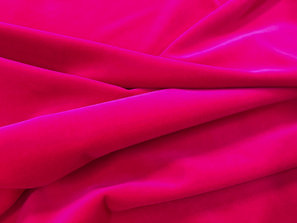 Fuschia Stretch Cotton Velvet