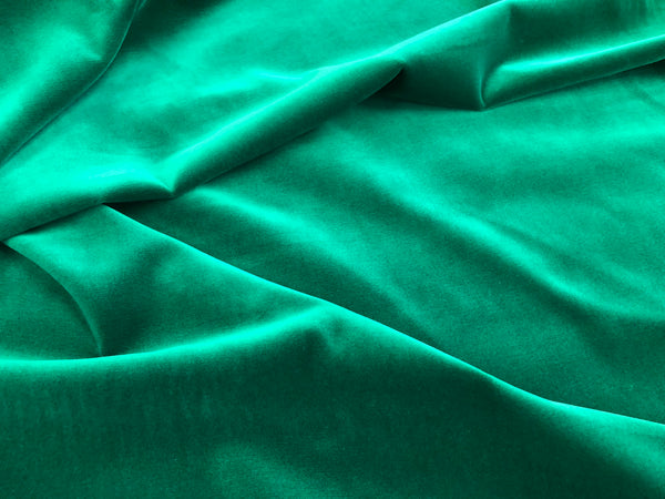 Emerald Cotton Velvet