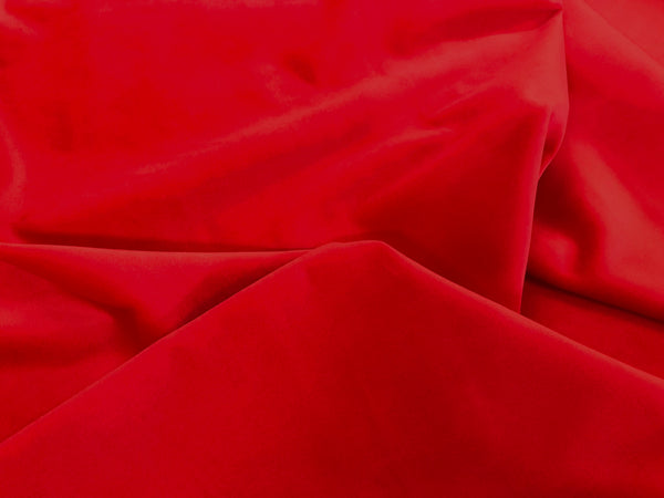 True Red Stretch Cotton Velvet