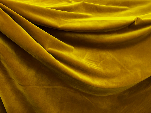 Old Gold Stretch Cotton Velvet