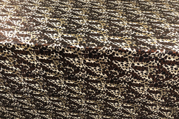 LAST PIECE: 2.3 MT  Gold, Black & Brown Jacquard - Lame