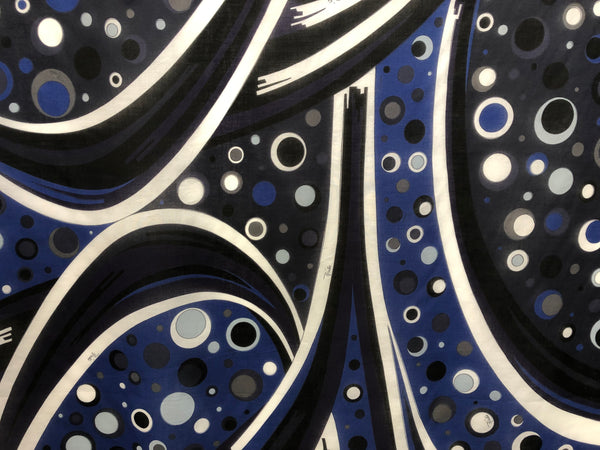 Space Travel Print on Cotton Voile