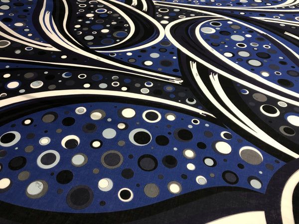Space Travel Print on Cotton Voile