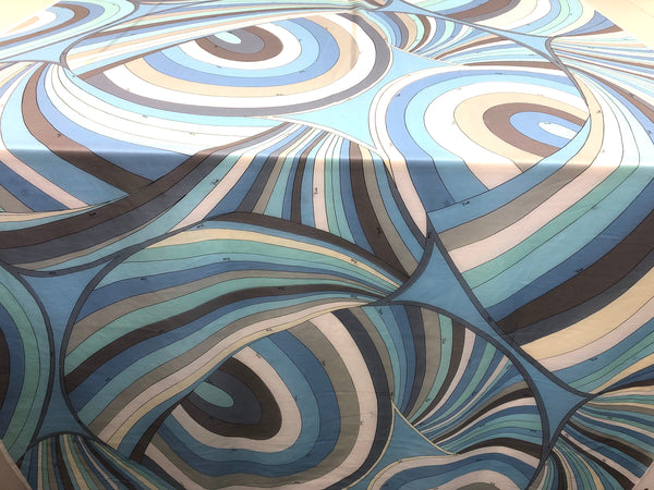 Time Travel Print on Cotton Voile