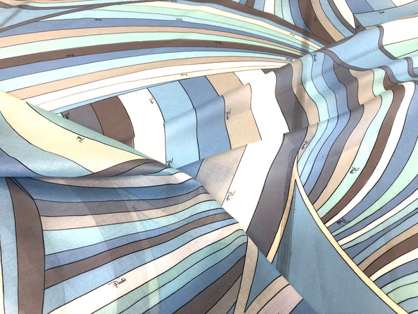 Time Travel Print on Cotton Voile