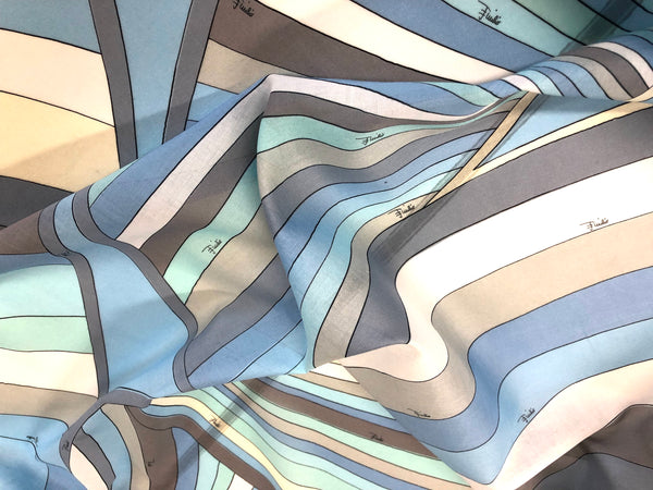 Time Travel Print on Cotton Voile