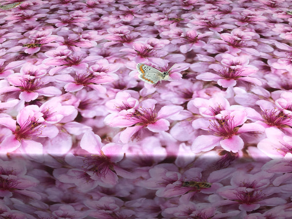 Spring Blossom on Satin,Pink