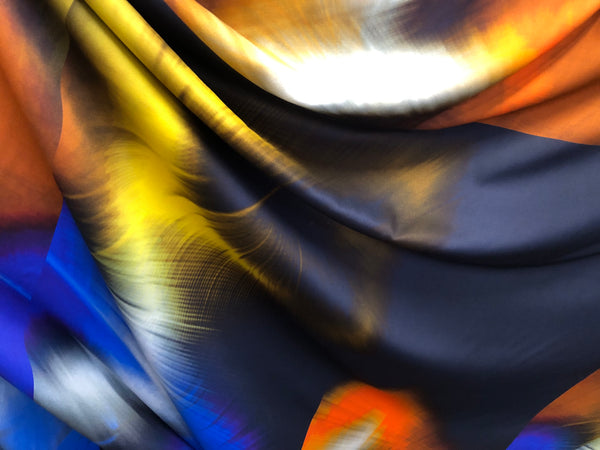 PANEL- Colour Splash on Navy Twill