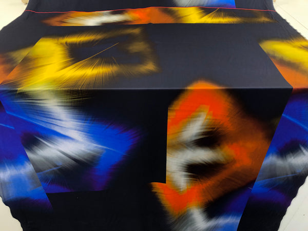 PANEL- Colour Splash on Navy Twill