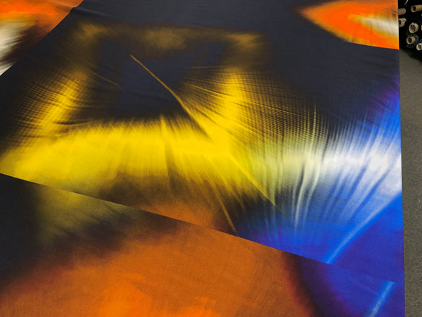 PANEL- Colour Splash on Navy Twill