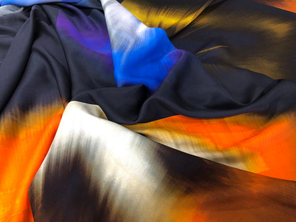 PANEL- Colour Splash on Navy Twill