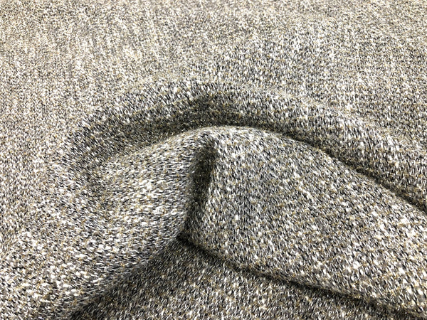 Grey,White & Lurex Heavy Tweed Suiting