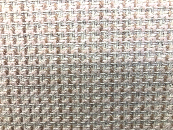 Beige,Pale Pink, White & Silver Tweed Suiting