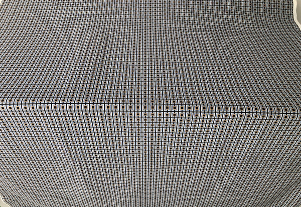Check Print on Super Fine Stretch Poplin, Black, White, Blue & Beige