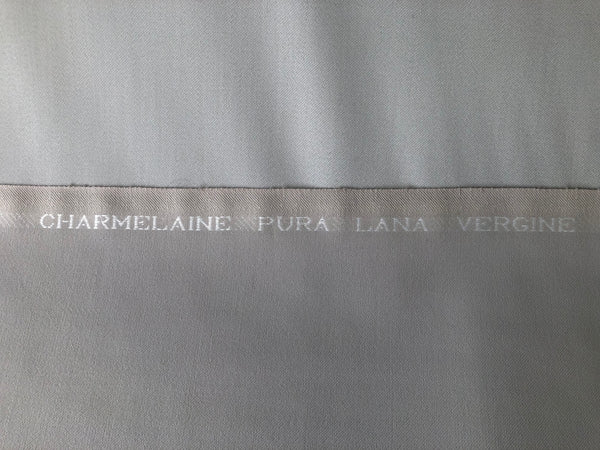Italian Virgin Wool Gaberdine, Light Grey