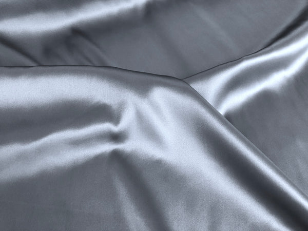 Stretch Silk Satin, Silver
