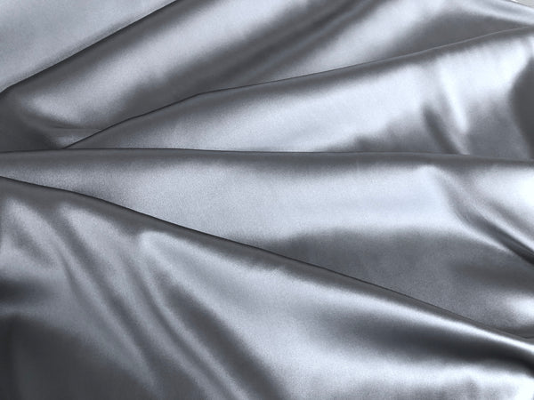 Stretch Silk Satin, Silver