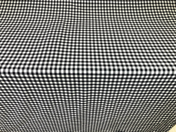 Dark Navy & White Gingham Voile