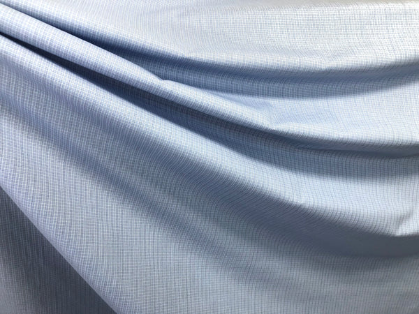 Super Fine Italian Shirting, Blue & White Check