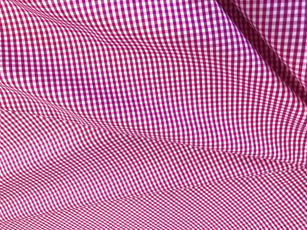 White & Orchid Purple Gingham