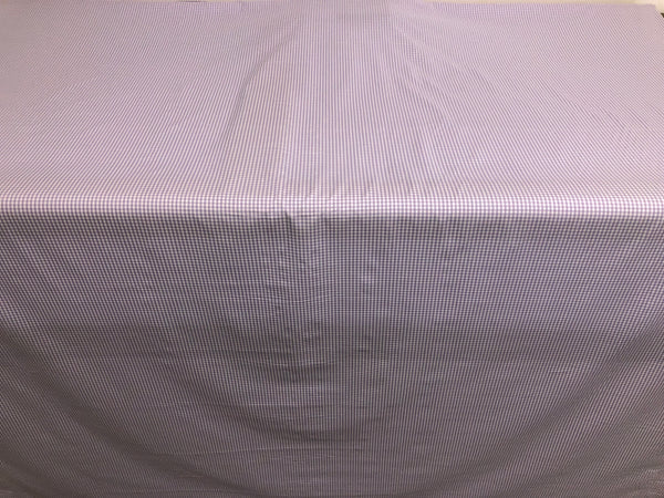 LAST PIECE: 2.00 MT Italian Gingham, White & Lilac