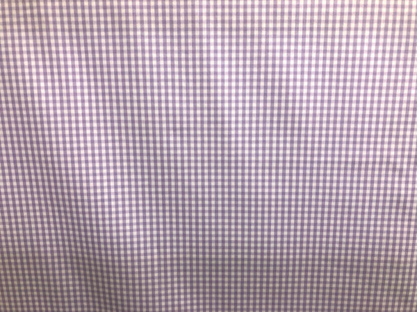 LAST PIECE: 2.00 MT Italian Gingham, White & Lilac
